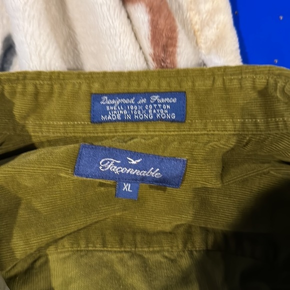 Faconnable corduroy button down shirt size XL women’s - Picture 6 of 8